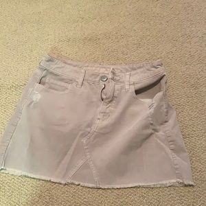 Light pink jean skirt